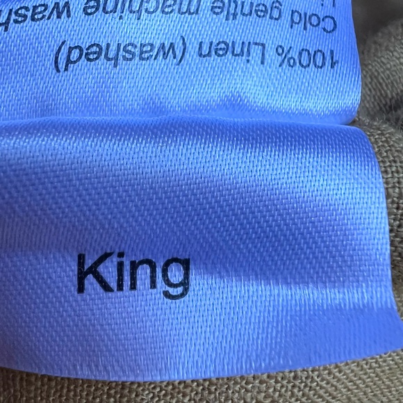 Bed Threads Fitted Sheet 100% French Flax Linen King in Turmeric Breathable Boho - Picture 6 of 9